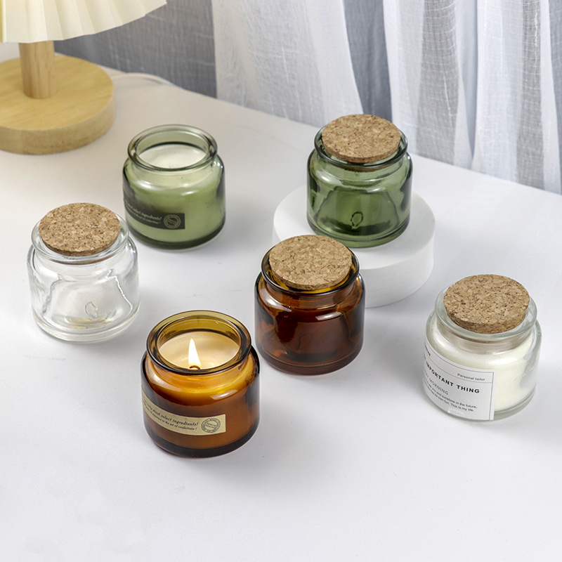 Candle Containers - Bougie parfumée artisanale rétro marron résistante