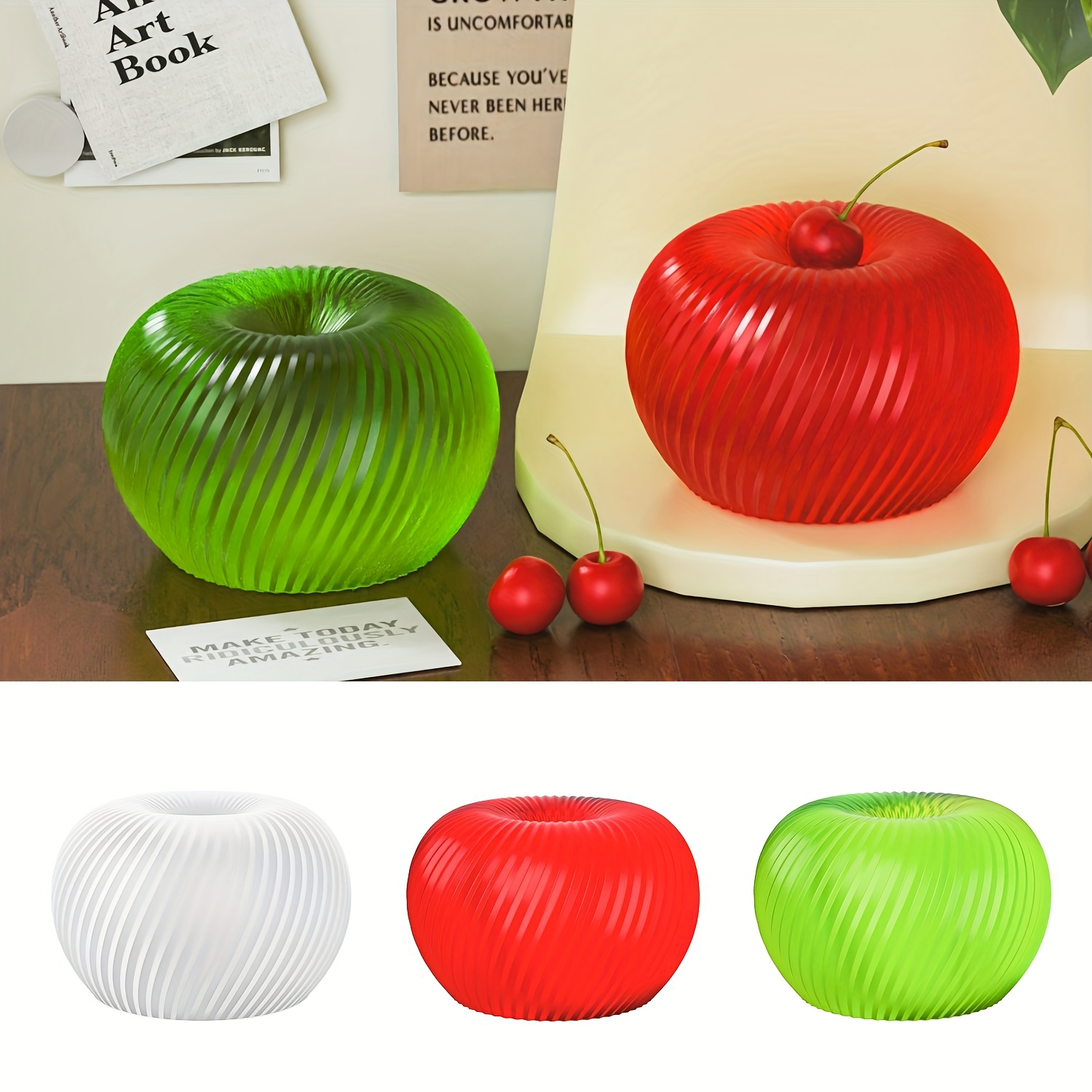 Candle Molds - Un moule en silicone rouge tendance