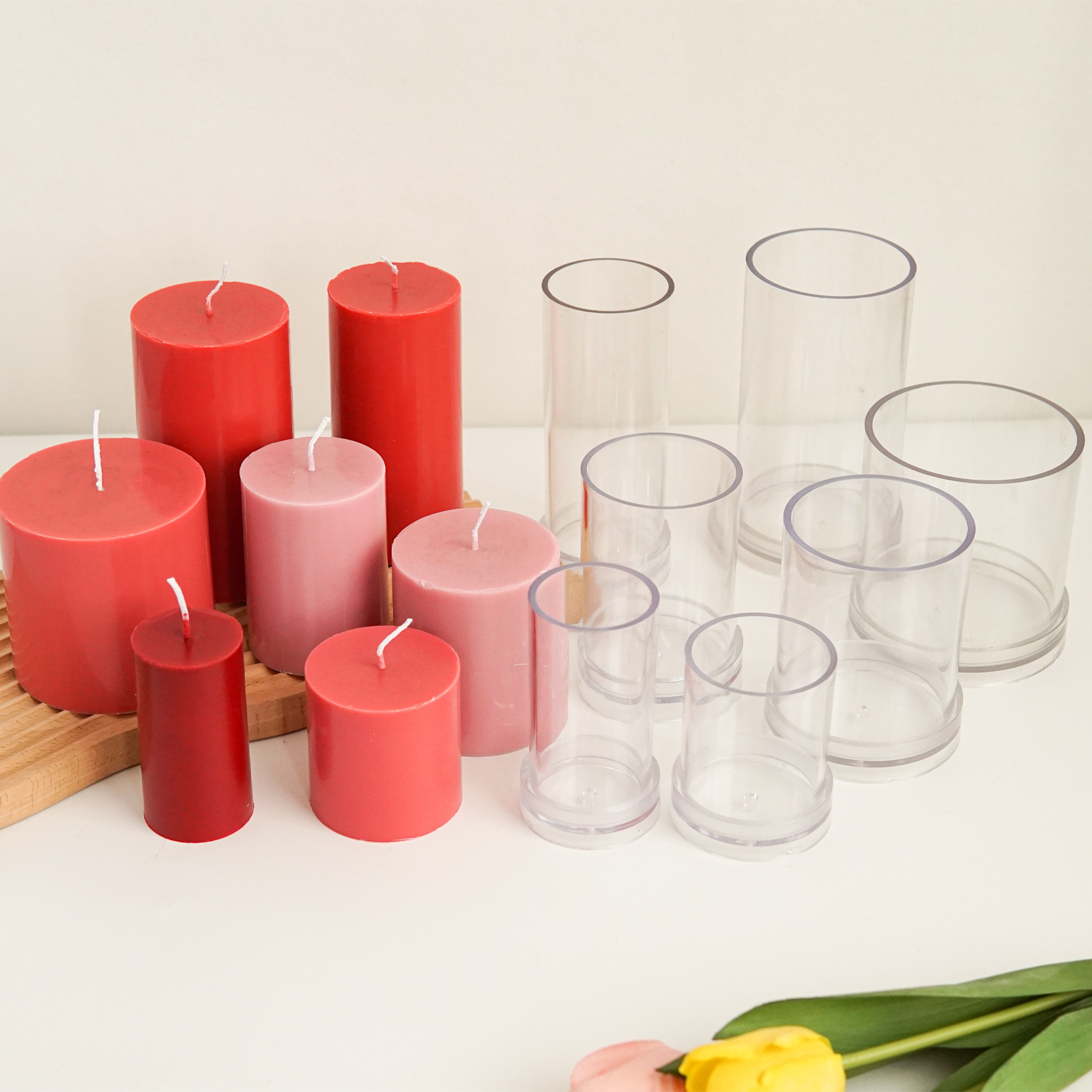 Candle Making Kit - Divers moules à bougies cylindriques 3D