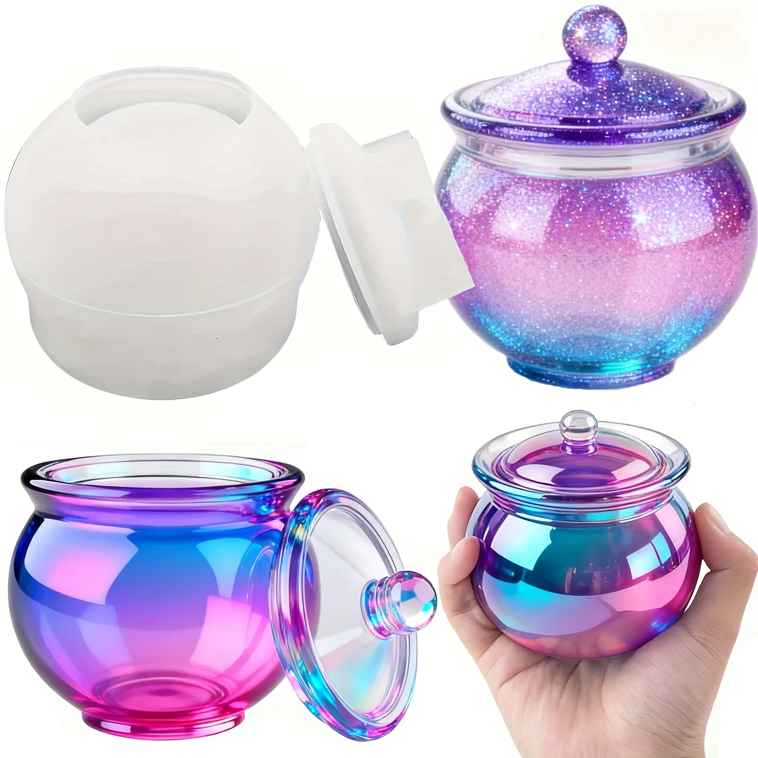 Candle Containers - 1 jeu de moules ronds en