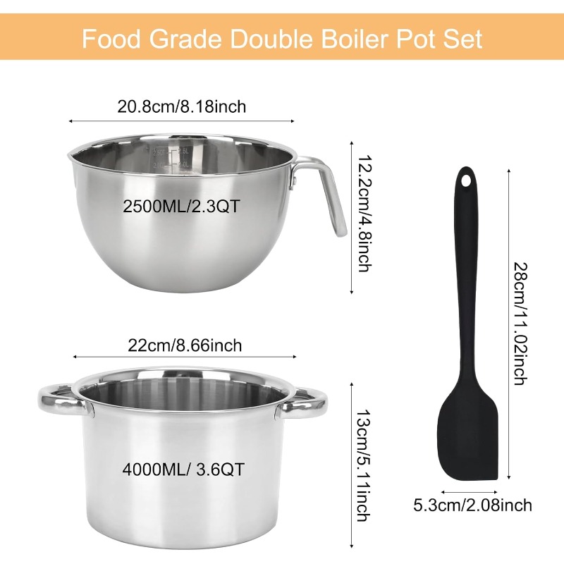 Ensemble de 3 casseroles à dou - Candle Wax Scale avis et prix