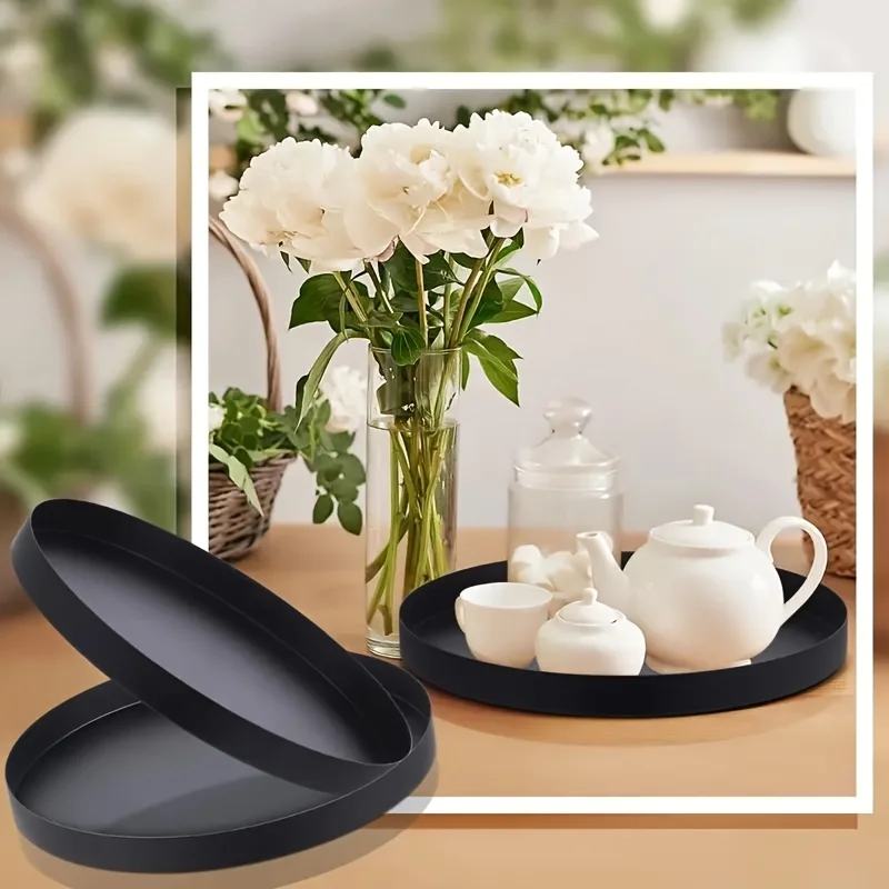 Plateau circulaire ABS noir mo - Silk Candle avis et prix