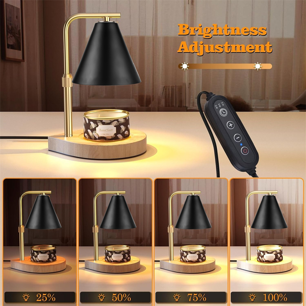 Lampe chauffe-bougie noire ave - Silk Candle avis et prix