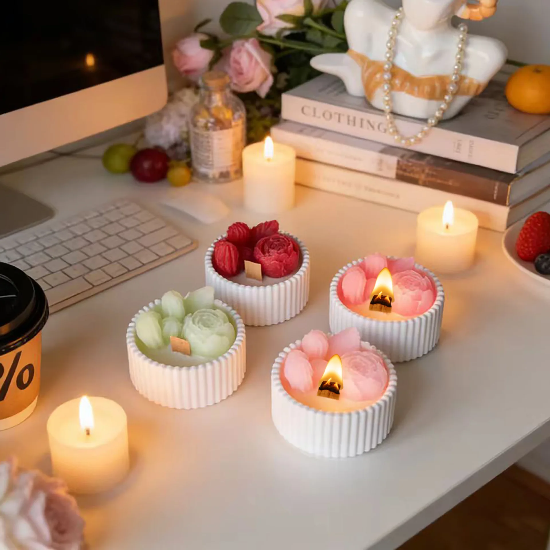 2 bougies parfumées en forme d - Paraffin Wax avis et prix