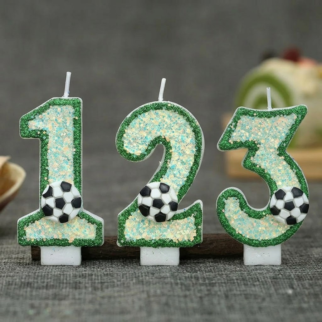 Bougies numérotées 3D de footb - Paraffin Wax avis et prix