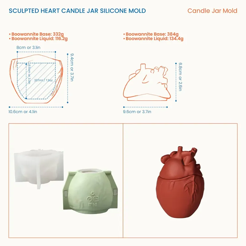 Moule en forme de cœur sculpté - Candle Molds avis et prix