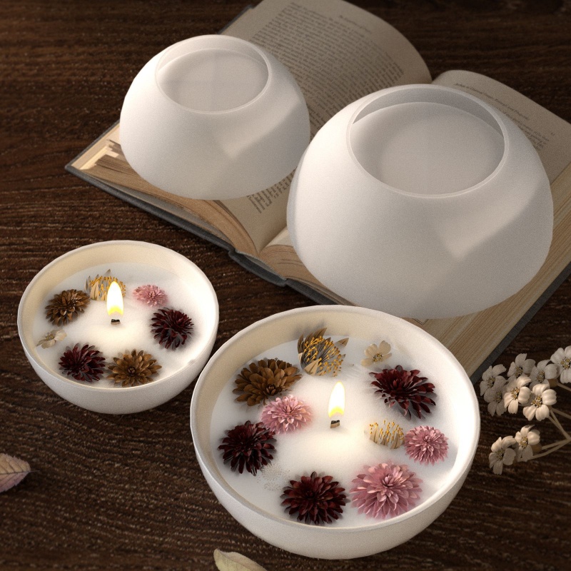 Bol de bougie rond en béton, m - Candle Containers avis et prix