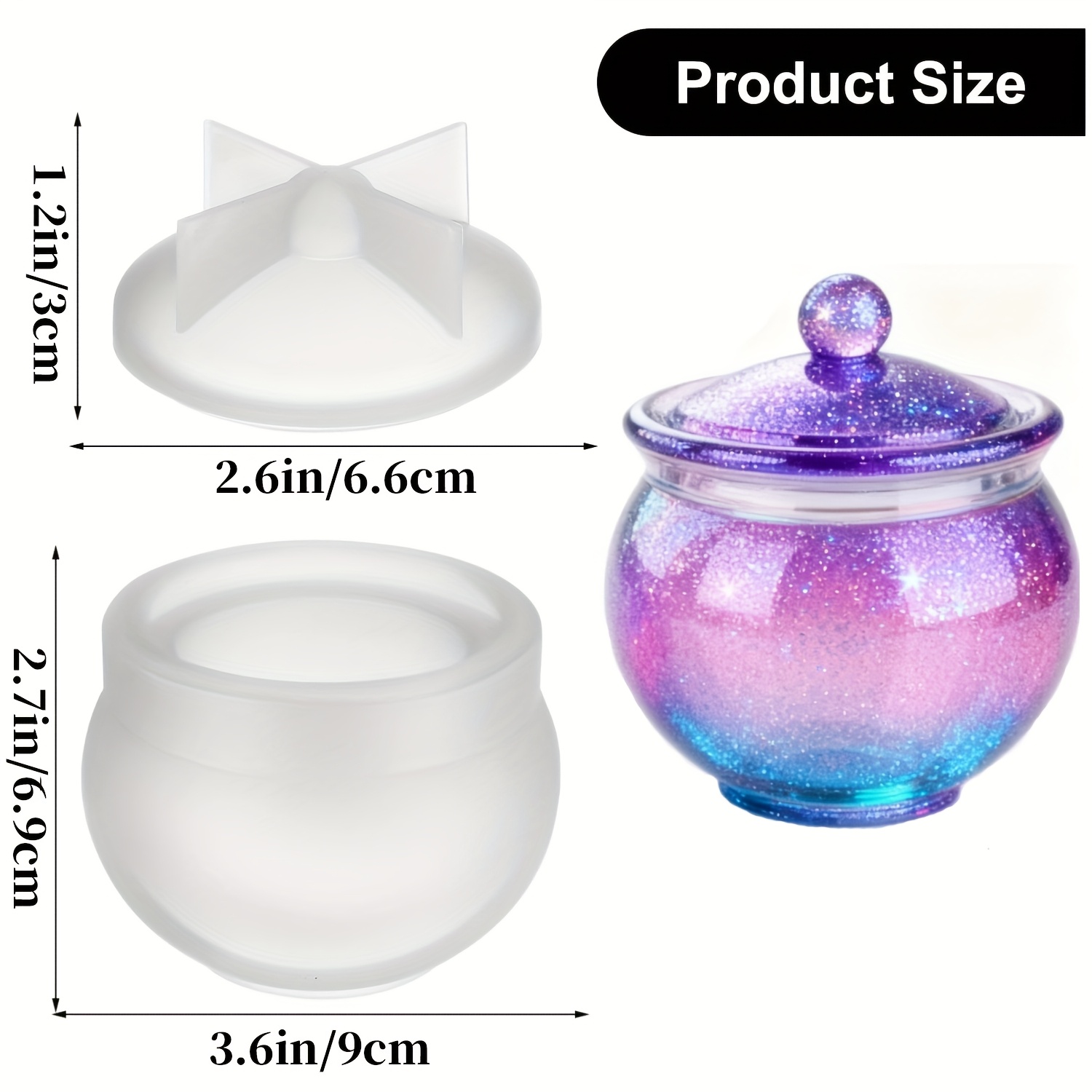 1 jeu de moules ronds en résin - Candle Containers avis et prix