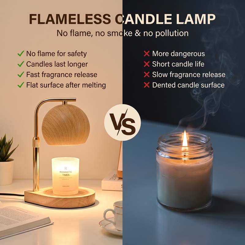 Lampe chauffe-bougie nordique  - Silk Candle avis et prix